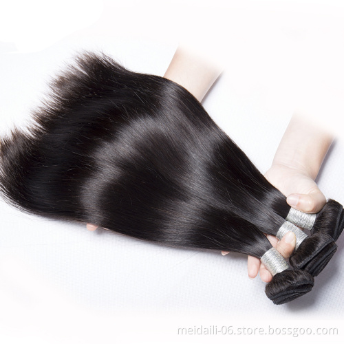 Wholesale brazilian hair 8 inch to 30 inch natural hair color raw virgin straight hair extensions bundles